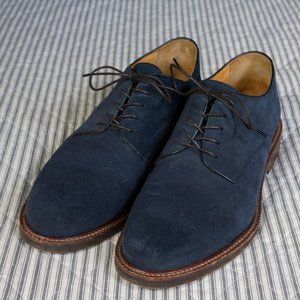Beckett Simonon blue suede derbies